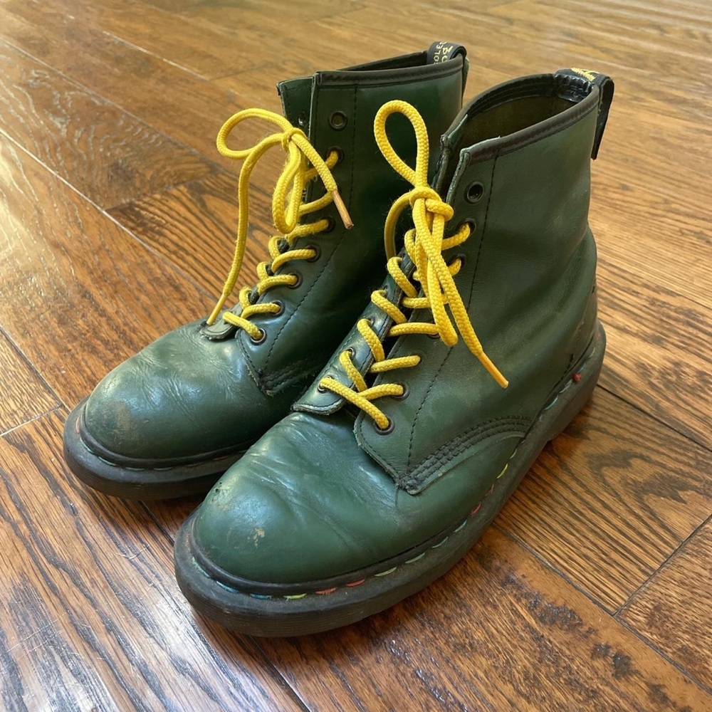 Rare Green Dr. Martens Boots